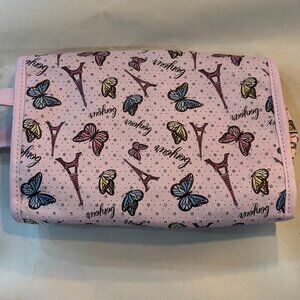 NWT Imoshionusa Butterfly Eiffel Tower Paris Hanging Travel Toiletries Organizer